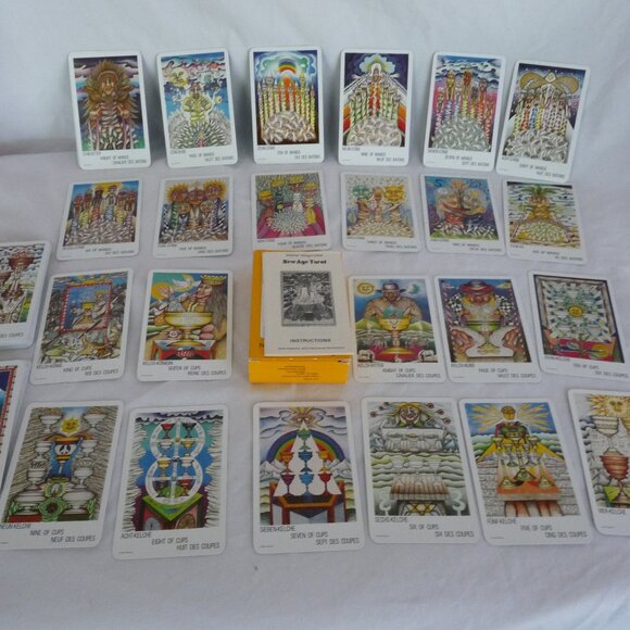 VINTAGE, 1982, Neuzeit-Tarot, New Age Tarot, Hippie, Psychedelic, Rare, New, SEA - Picture 2 of 9